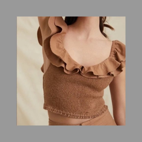 NWT Anthropologie Maeve Ruffled Smocked Top - Size 8 (Retail price $90) - Picture 5 of 5